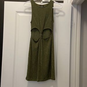 Green dress with cutouts